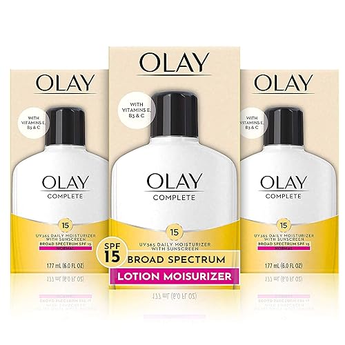 Olay Complete Lotion Moisturizer with Sunscreen SPF 15 Normal, 6.0 Fluid Ounce, 3 Count Beauty & Personal Care Olay