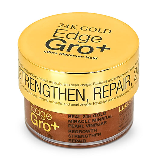 Lux Collection Edge Control Gel for 4C Hair - Maximum Hold 48 Hour Edge Control for Hair, Edge Lux Edge Gro+ with Castor Oil & Biotin, 3.53oz Beauty & Personal Care Lux Collection