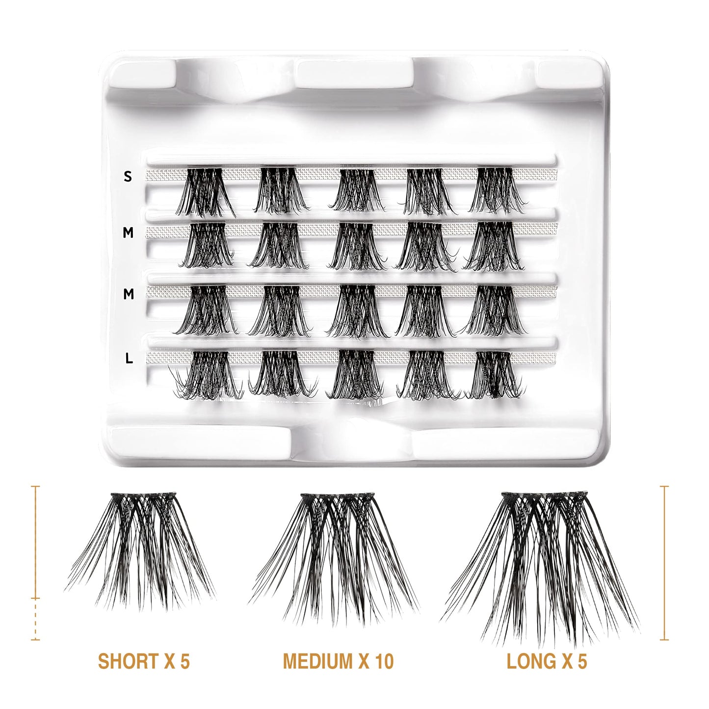 i•ENVY Extended False Eyelashes Faux Mink Featherlight Reusable Artificial Eyelashes Multipack Lash Clusters Beauty & Personal Care i•ENVY