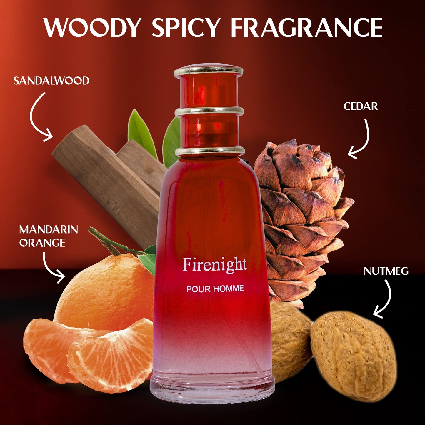 NovoGlow Firenight Pour Homme- Eau De Parfum Spray Perfume, Fragrance For Men- Daywear, Casual Daily Cologne 3.4 Oz Bottle- Ideal EDT Beauty Gift Beauty & Personal Care NovoGlow