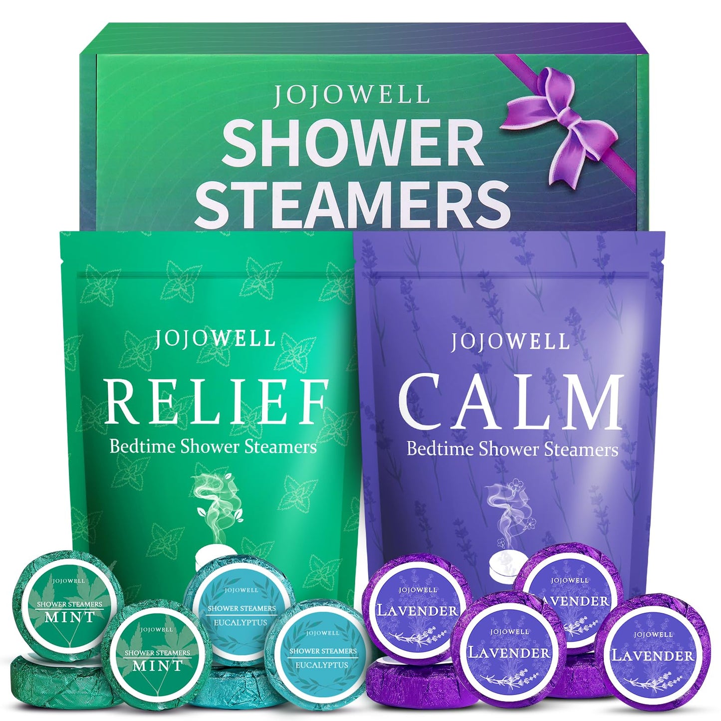 Shower Steamers Aromatherapy -12 Pack Birthday Gifts for Women Men, Shower Bombs with Essential Oils, Eucalyptus for Shower, Nasal Relief, Self Care Beauty and Personal Care JoJowell