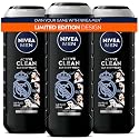 NIVEA MEN Real Madrid Limited Edition Design Active Clean Body Wash with Natural Charcoal for Normal to Oily Skin, 3-in-1 Charcoal Body Wash, Face Beauty & Personal Care NIVEA MEN