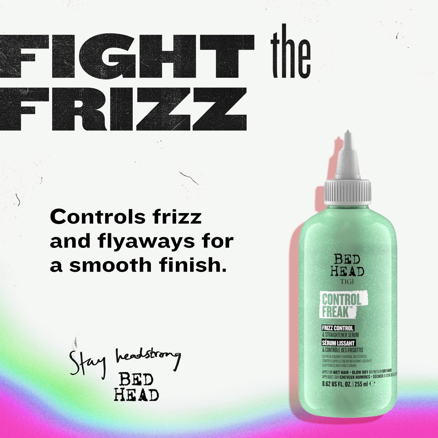 TIGI Bed Head Frizz Control & Straightener Serum, Control Freak 2-Pack - Hair Serum for Soft, Frizz-Free Hair, Pineapple Fragrance, 8.62 Oz Ea Beauty & Personal Care Bed Head