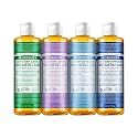 Dr. Bronner's - Pure-Castile Liquid Soap (8 oz Variety Pack) Peppermint, Lavender, Almond & Baby Unscented - Made with Organic Oils, 18-in-1 Uses Beauty & Personal Care Dr. Bronner's