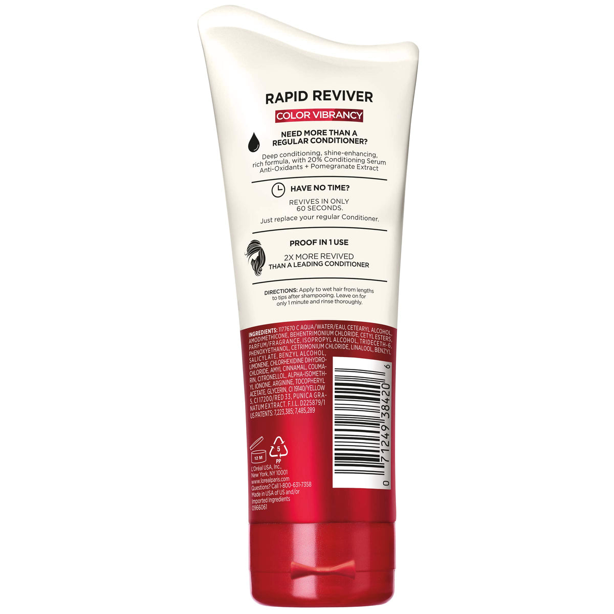L’Oréal Paris Elvive Color Vibrancy Rapid Reviver Deep Conditioner, Repairs Damaged Color-Treated Hair, No Leave-In Time, with Damage Repairing Serum