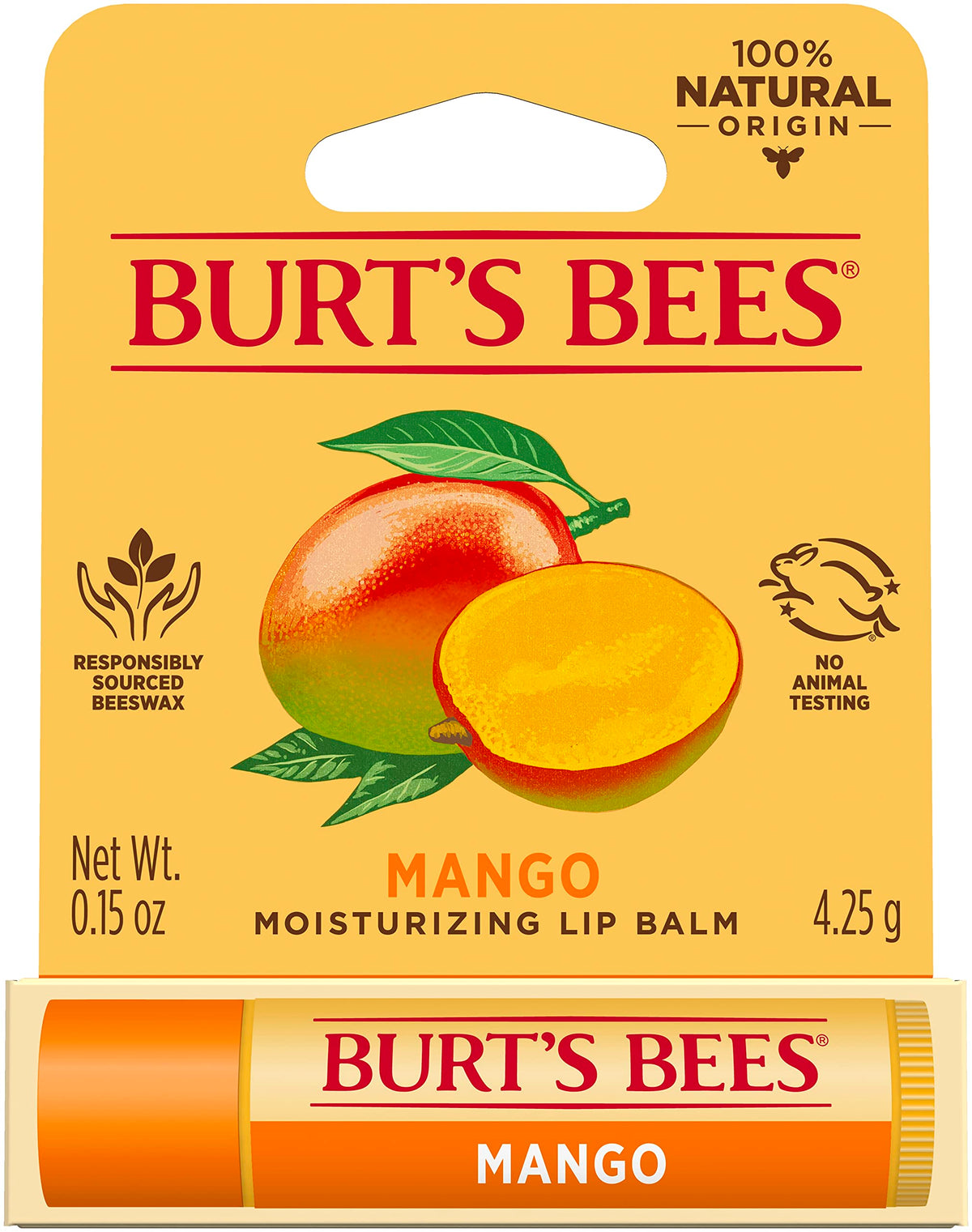 Burt's Bees Mango Moisturizing Lip Balm 0.15 oz Beauty & Personal Care Burt's Bees