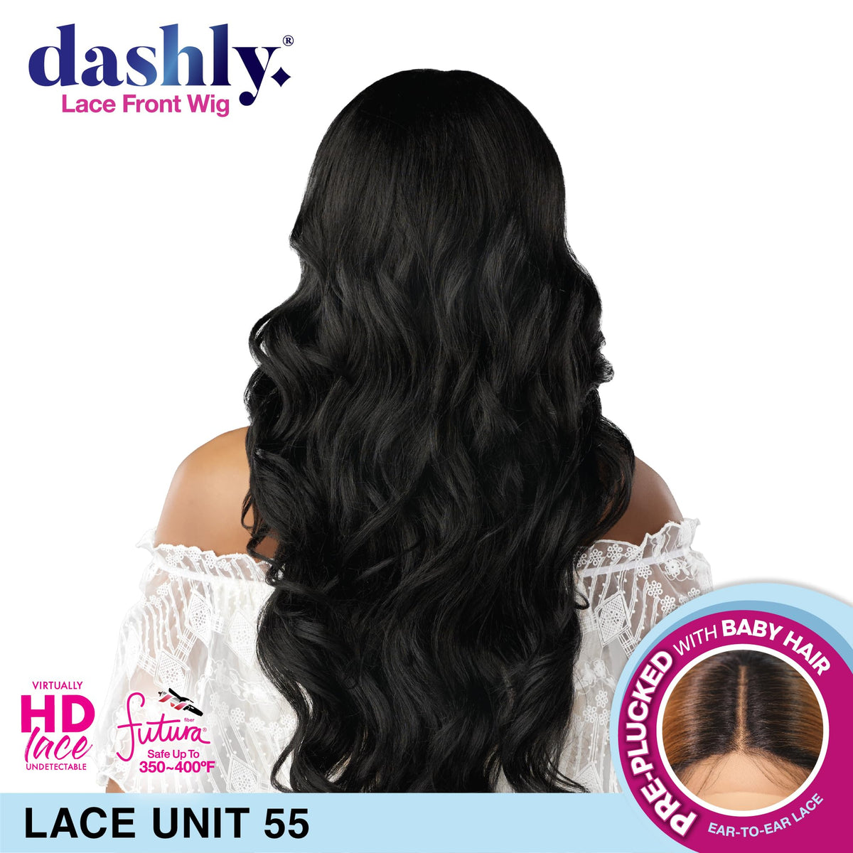 Sensationnel Dashly Lace Front Wig-Unit 55, 1 JETBLACK