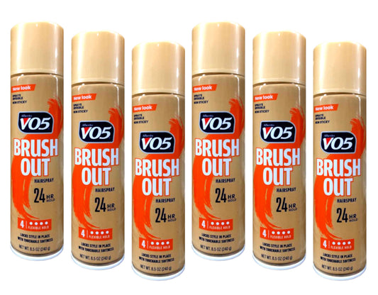 Alberto VO5 Crystal Clear Brush Out Hair Spray - Volumizing Hair Spray for Styling - Frizz and Humidity Control - Clear Formula - 8.5 oz - Pack of 6 Beauty & Personal Care VO5