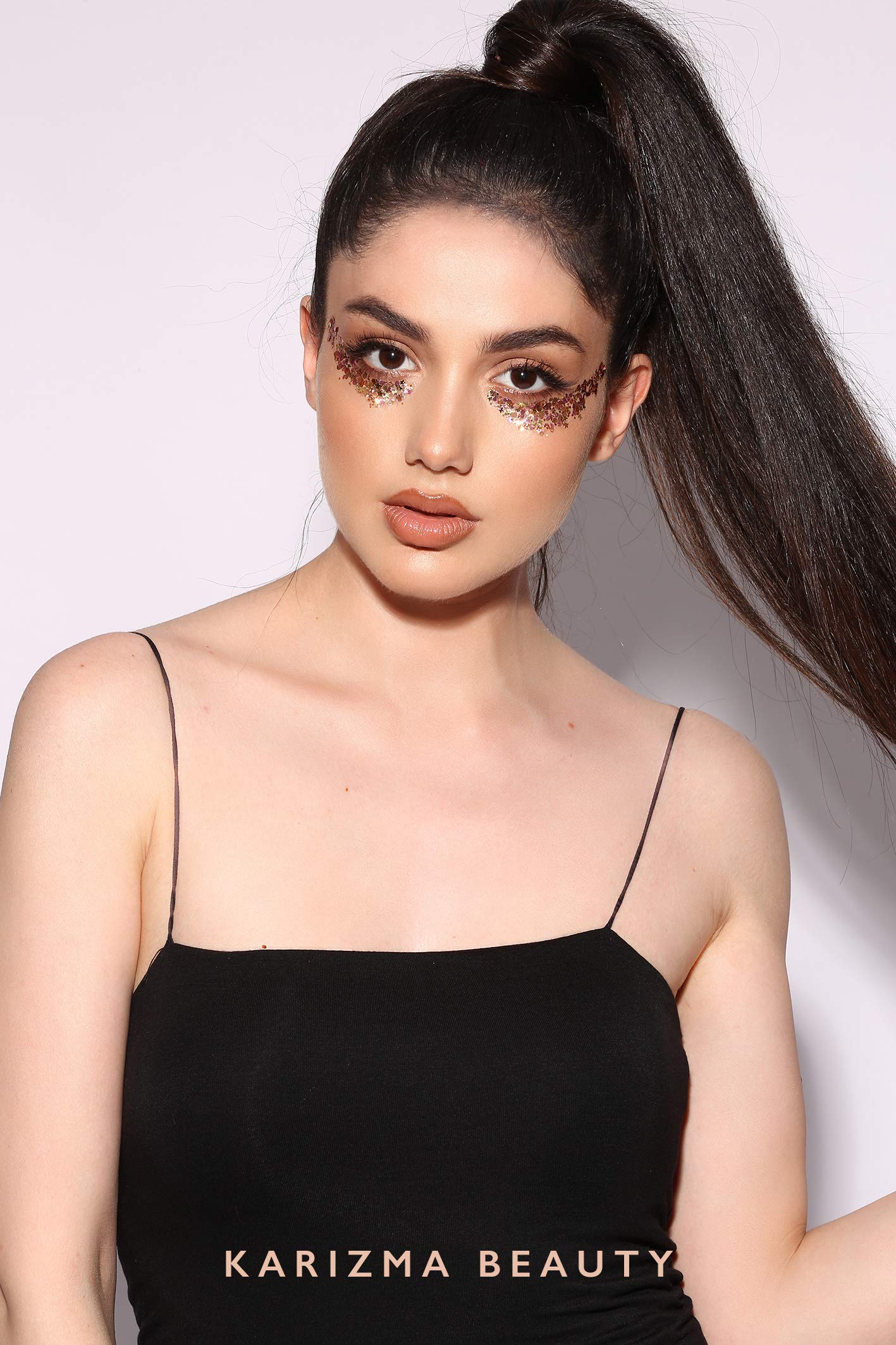 KARIZMA Rose Gold Glitter. 10g Chunky Face Hair Eye and Body Sparkles for Women. Rave Festival Accessories, Cosmetic Makeup. Loose Glitz Set Beauty & Personal Care KARIZMA