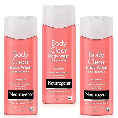 Neutrogena Body Clear Acne Treatment Body Wash with 2% Salicylic Acid Acne Medicine to Prevent Body Breakouts,Pink Grapefruit Shower Gel Beauty & Personal Care Neutrogena