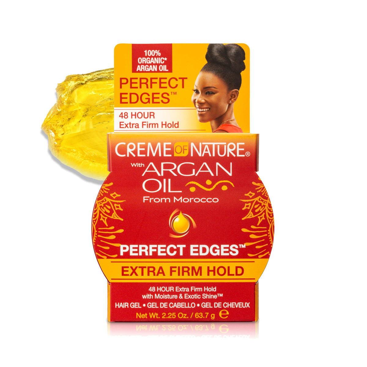 Creme of Nature Perfect Edges™ Extra Firm Hold Gel, 48-Hour Sleek Style Edge Control with 100% Moroccan Argan Oil, Stocking Stuffer for Her Beauty & Personal Care Creme of Nature
