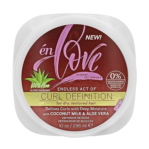 én Love Endless Acts of Curl Definition | Organic Coconut Milk & Aloe Vera | Curl & Coil Definer (2C to 4C) | Hi-Definition and Shine | Anti-Shrinkage Beauty & Personal Care én Love