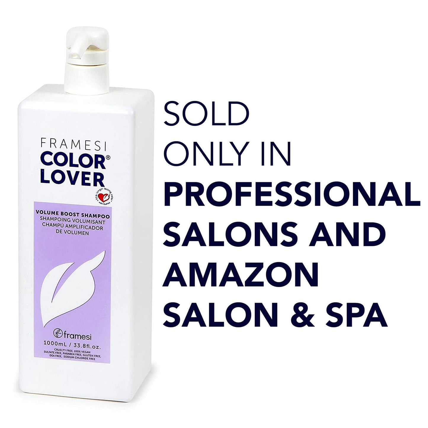 FRAMESI Color Lover Volume Boost Shampoo, 33.8 fl oz, Sulfate Free Shampoo with Quinoa and Aloe Vera, Color Treated Hair Beauty & Personal Care FRAMESI
