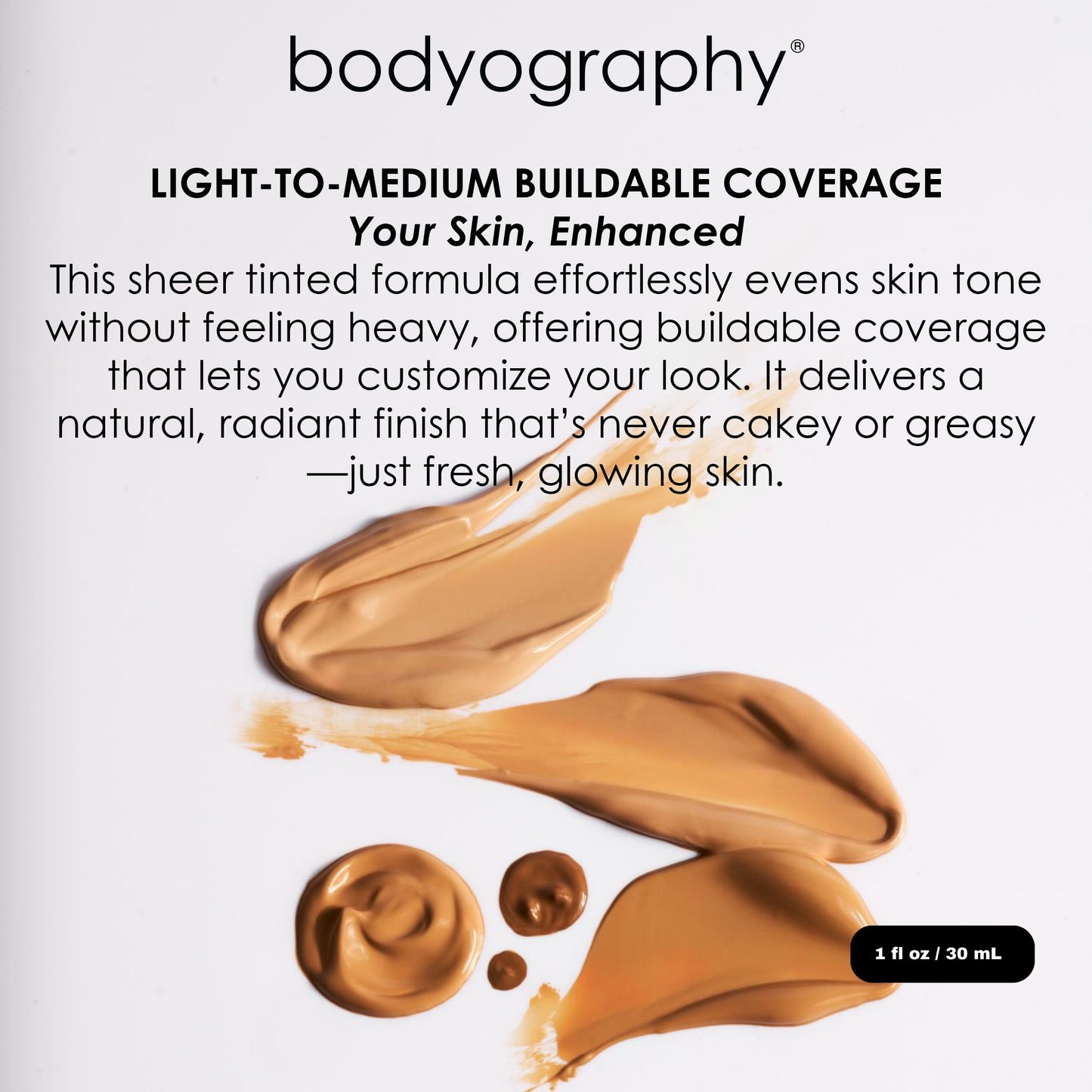 Bodyography Sun Defense Tinted Moisturizer, 1.5 oz | Lightweight SPF Tint with Hyaluronic Acid & Mineral Pigments | Hydrating, Vegan Sheer Coverage Beauty & Personal Care Bodyography
