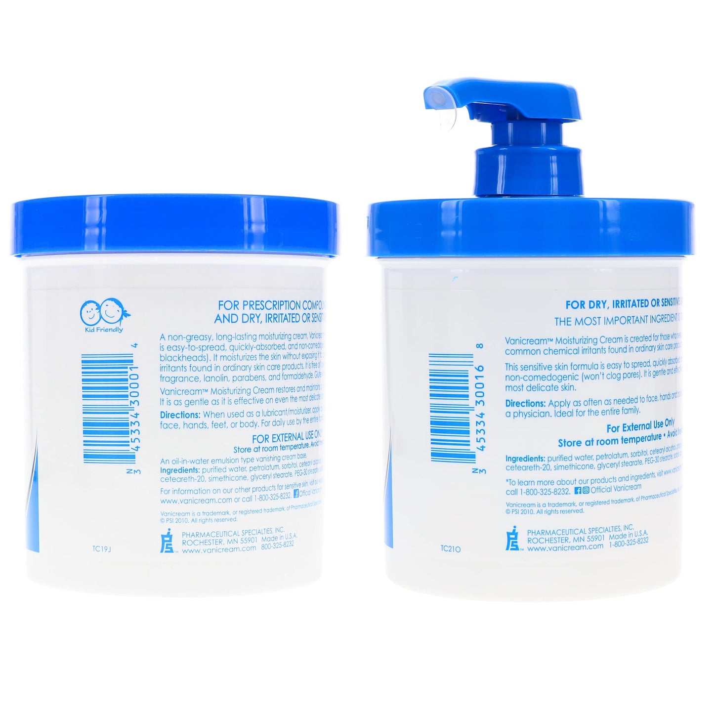 Vanicream Moisturizing Skin Cream with Pump Dispenser Plus Bonus Jar Combo Pack, 1 Pound Each Beauty & Personal Care Vanicream