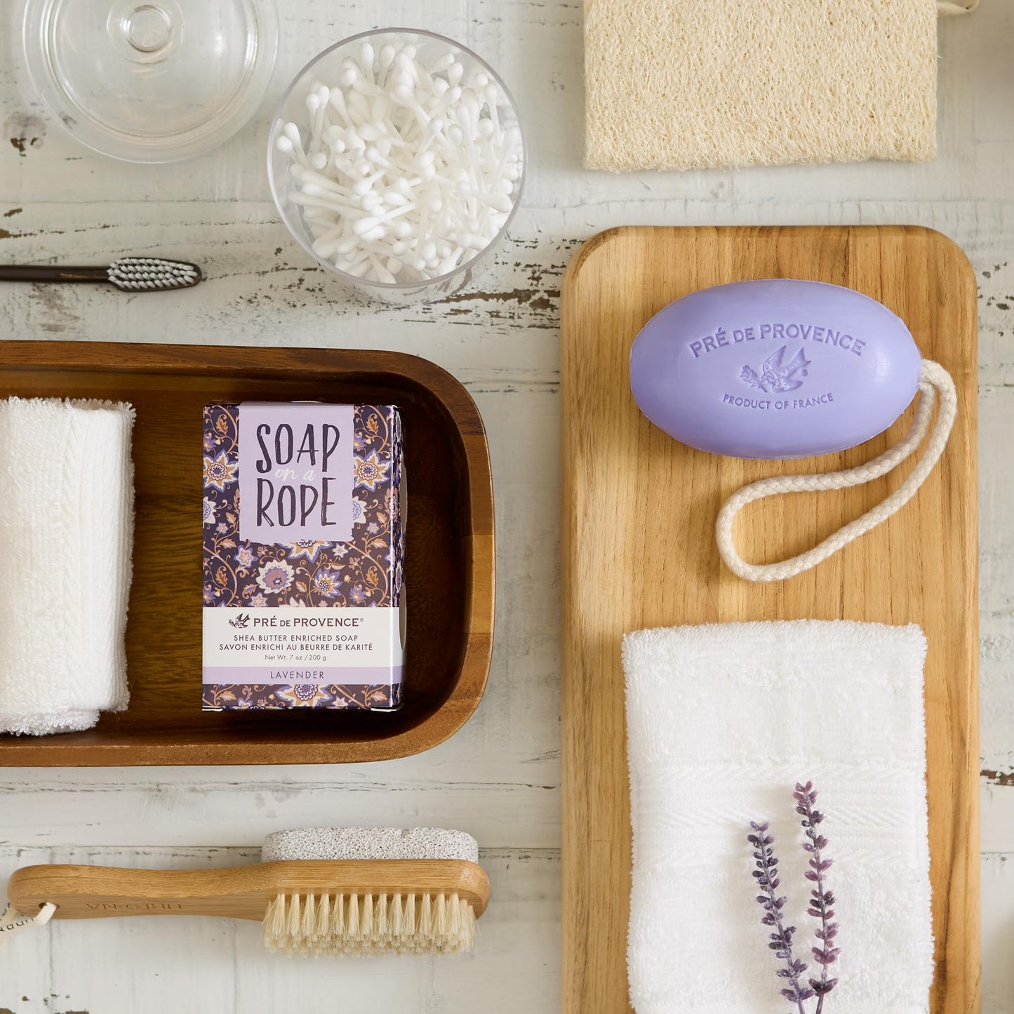 Pre de Provence Soap on a Rope Shea Butter Enriched French Bar Soap, 200g, Lavender Beauty & Personal Care Pre de Provence