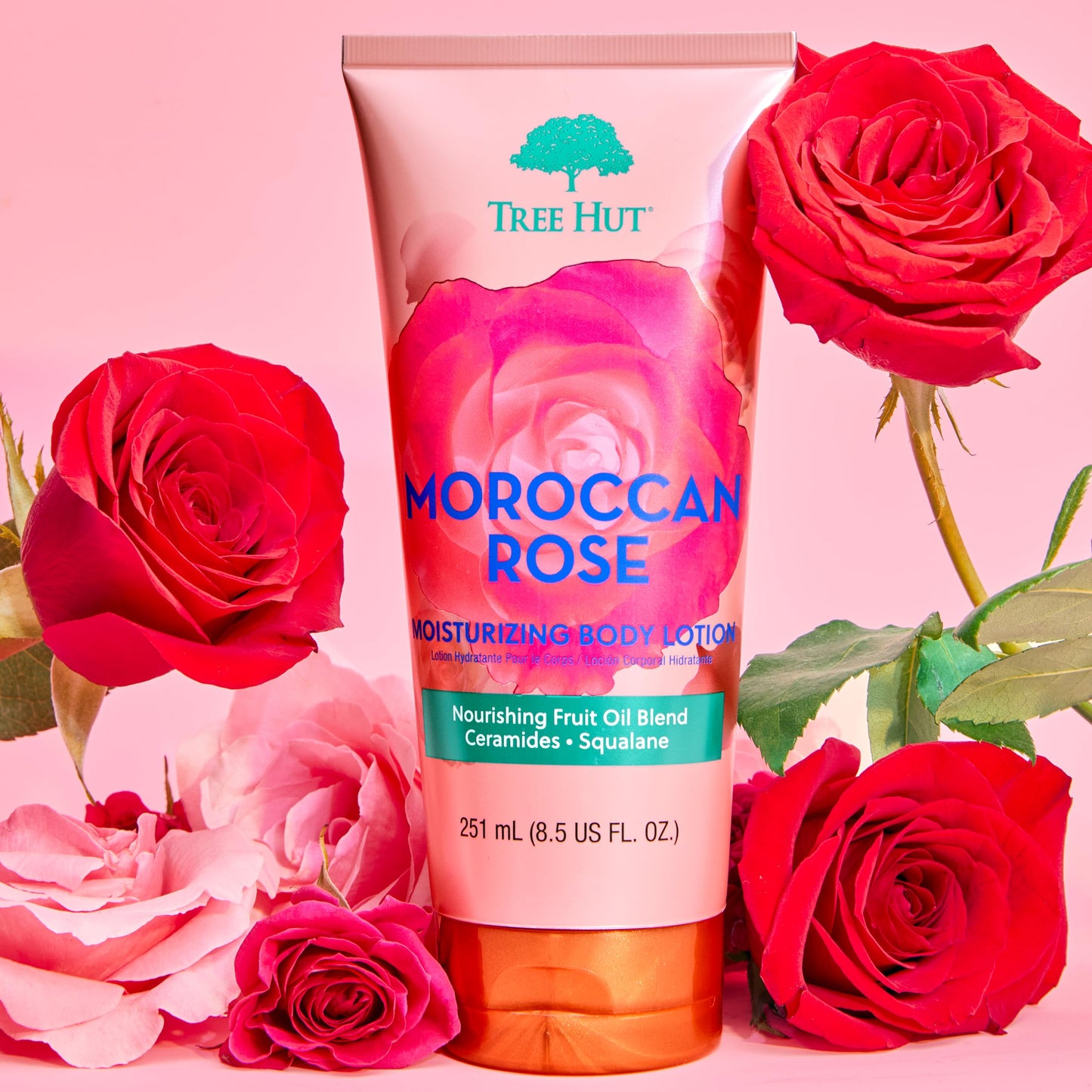 Tree Hut Moroccan Rose Moisturizing Body Lotion, Ceramide and Squalene Formula Helps Protect Skin, Long-lasting Hydration Leaves Skin Feeling Soft Beauty & Personal Care Tree Hut