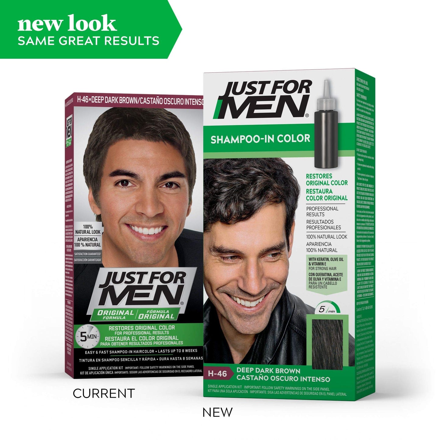 Just For Men Shampoo In #H-46 Haircolor Deep Dark Brown (3 Pack) Beauty & Personal Care Just for Men