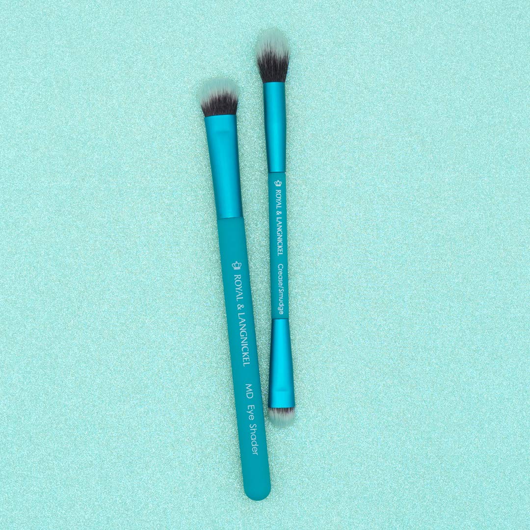 MODA EZGlam Duo Smoky Eye Travel-Size Makeup Brush Kit - Dual-Ended Eye Brushes for Blending & Defining, Vegan & Cruelty-Free Beauty & Personal Care MODA