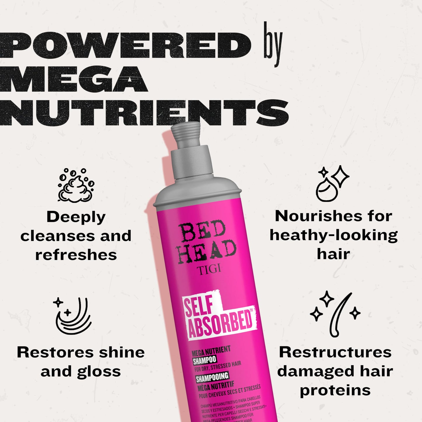 Bed Head by TIGI Frizz Control Shampoo and Conditioner Set for Dry Hair, Self Absorbed Nourishing Hair Care to Visibly Repair and Strengthen Hair From Beauty & Personal Care TIGI