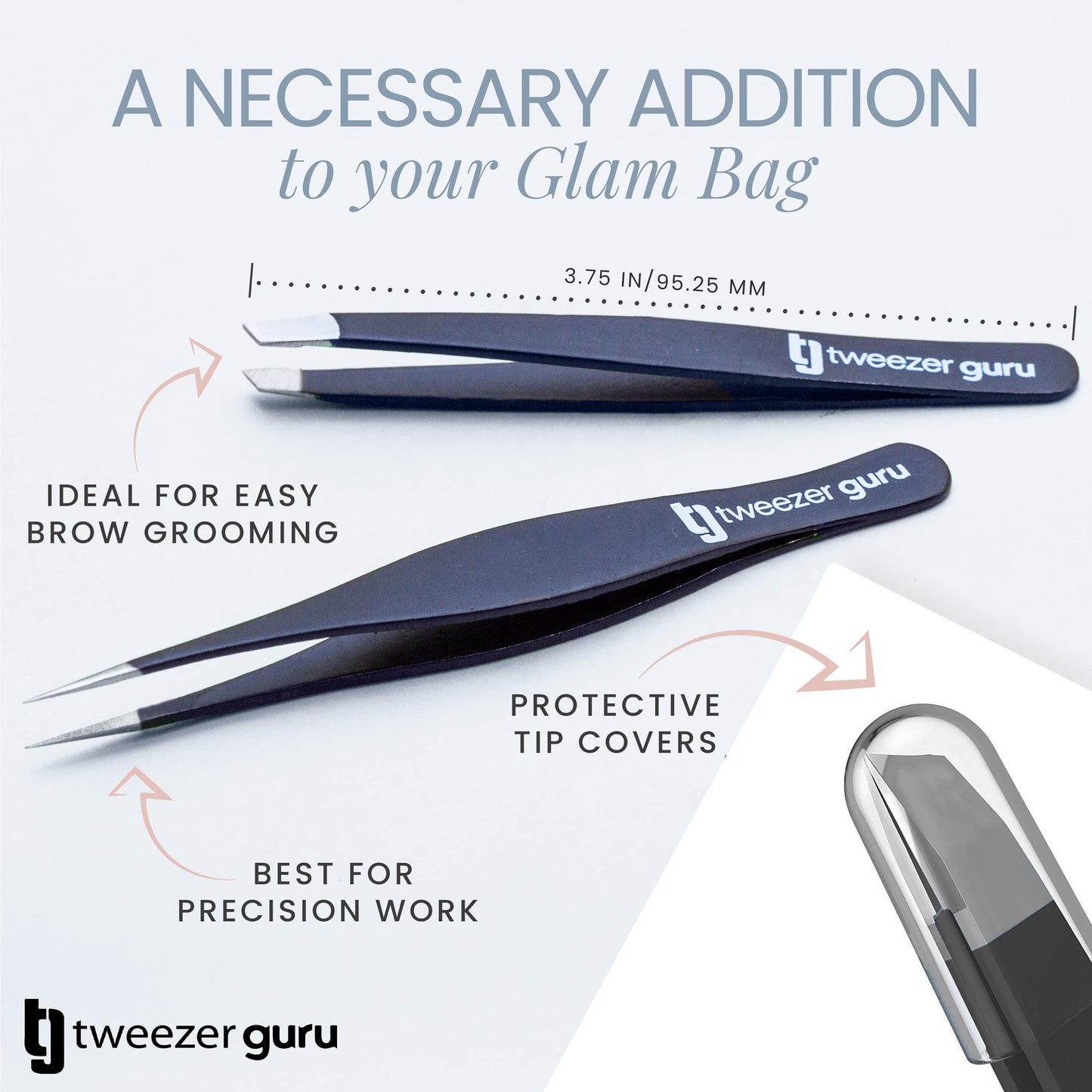 Tweezer Guru Ingrown Hair Tweezers - Pointed Precision Tweezers for Eyebrows & Ingrown Hair Removal - Blackhead and Splinter Tweezer with Sharp Needle Beauty & Personal Care TWEEZER GURU
