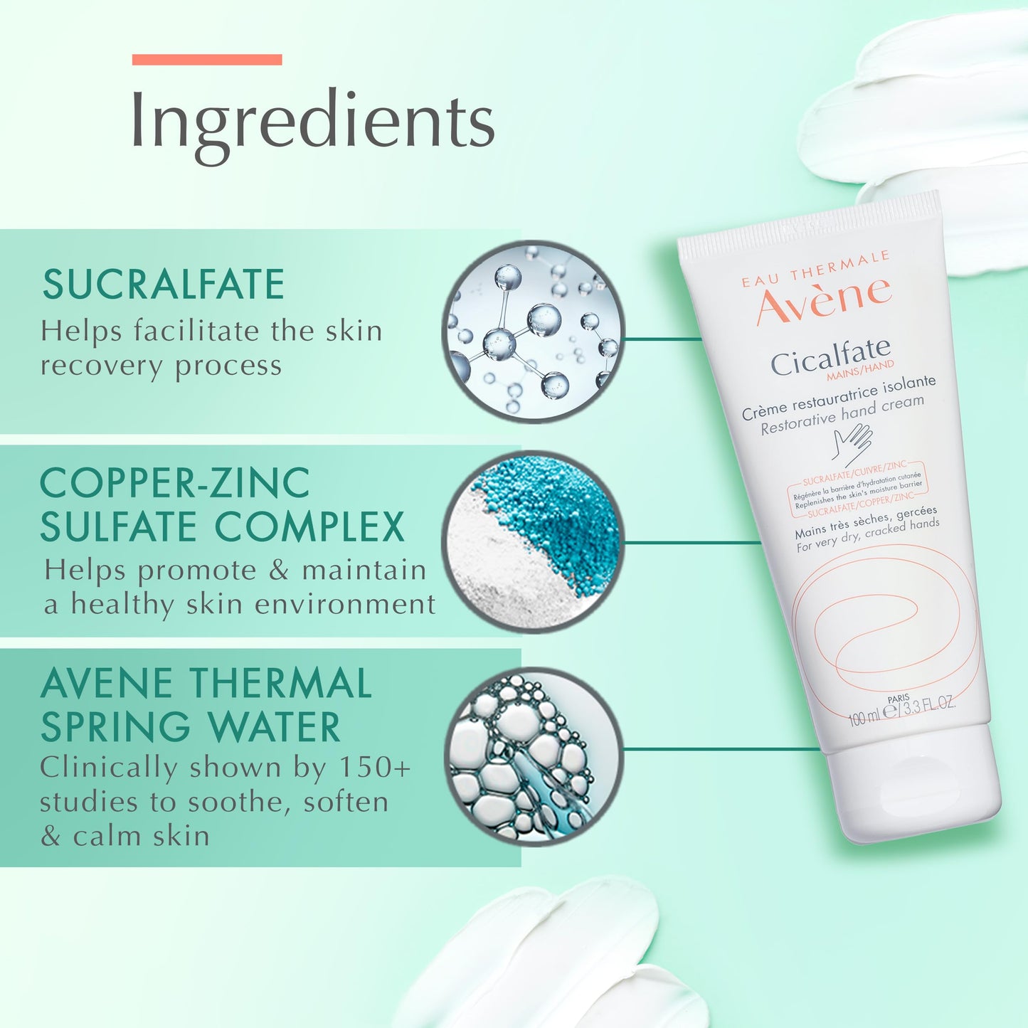 Avène Cicalfate Hand Cream, Intense Nourishing Lotion for Dry Cracked Hands, 3.3 Oz Beauty & Personal Care Avène