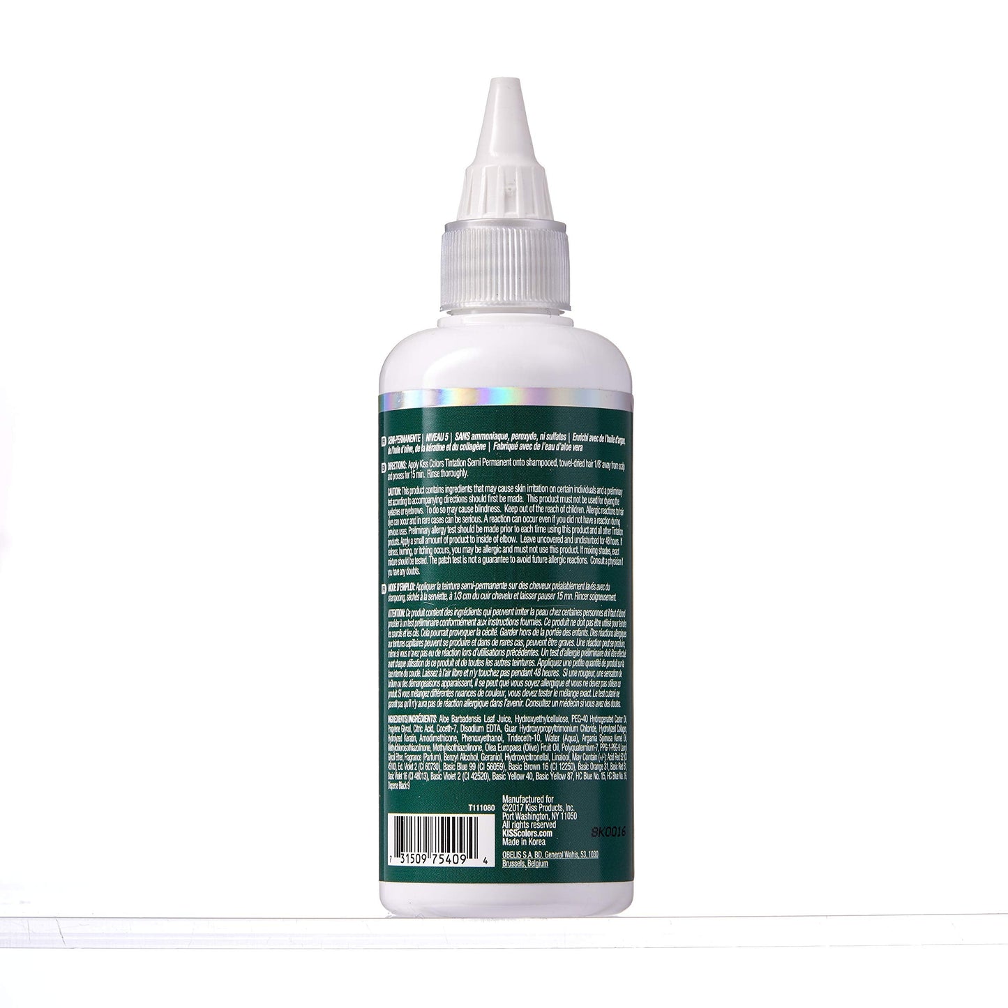 Red by Kiss Tintation Semi-Permanent Hair Color, Aloe Vera Water Based, Argan Oil, Olive Oil, Collagen & Keratin, Long-Lasting Color Dye (Hunter Beauty & Personal Care Red by Kiss