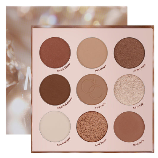 docolor Eyeshadow Palette, 9 Colors Brown & Copper Tones Palette with Matte & Shimmer Finishes,Highly Pigmented Eye Makeup Palette for Everyday Glam Beauty and Personal Care docolor Default Title