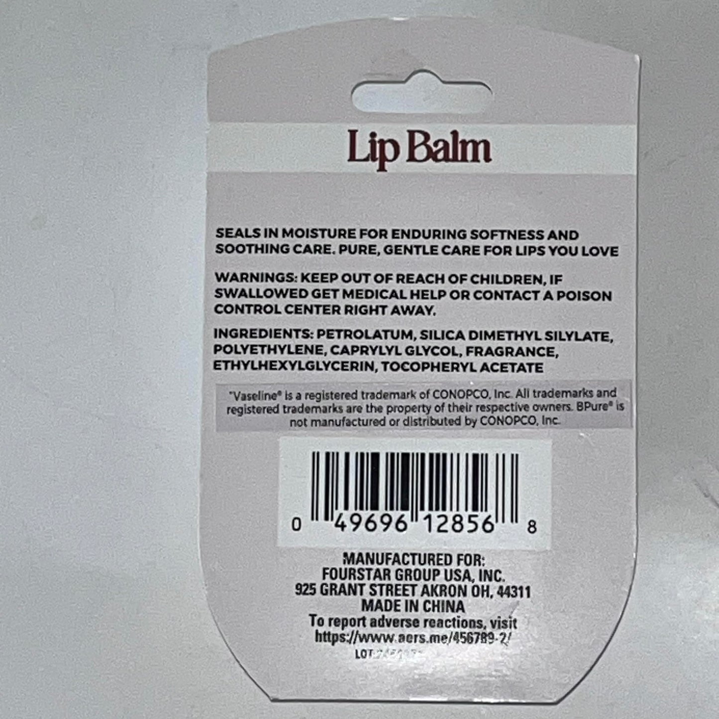 B.pure Lip Balm, Cocoa Butter Scented, for Silky and Soft Lips, 0.25 oz Each, 2 Pack Beauty and Personal Care b.pure