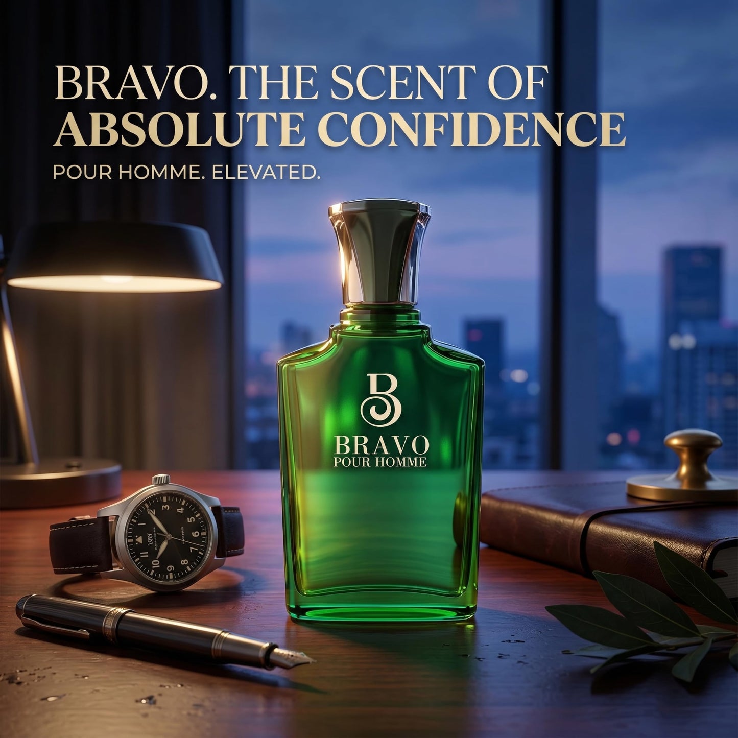 Hybrid & Company Bravo Pour Homme For Men Eau De Parfum Vaporisateur Natural Spray 3.4 Fl Oz Beauty & Personal Care Hybrid & Company