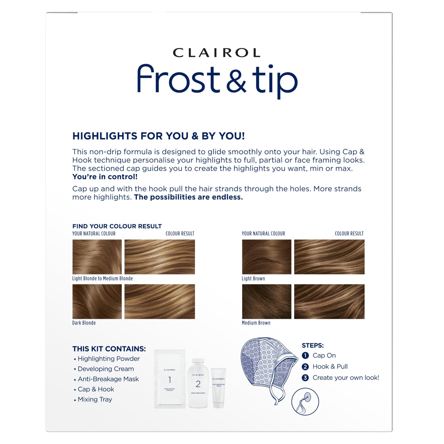 Clairol Nice'n Easy Frost & Tip Original Hair Dye, Light Blonde to Medium Brown Hair Color, Pack of 3 Beauty and Personal Care Clairol