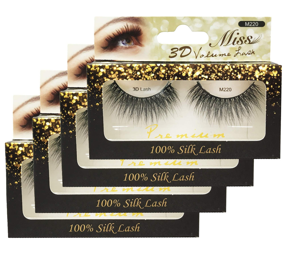 [4 PACKS] Miss Lashes 3D Volume Tapered False Eyelash Extension
