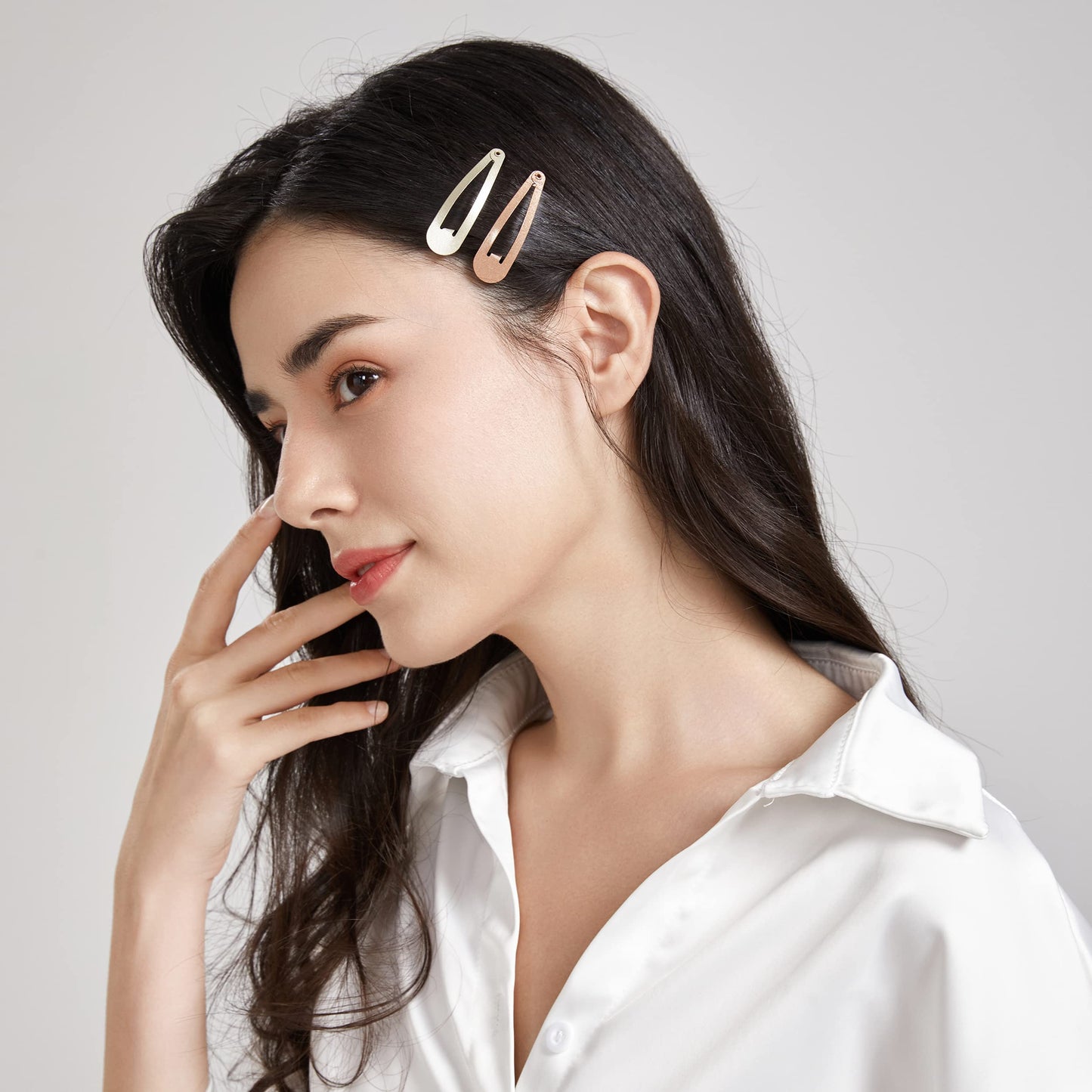 Dofash Snap Hair Clips Metal Grips 5CM/2 IN Barrettes for Thin Hair Basic Hair Accessories Hair Barrettes 12PCS (Blonde) Beauty & Personal Care Dofash