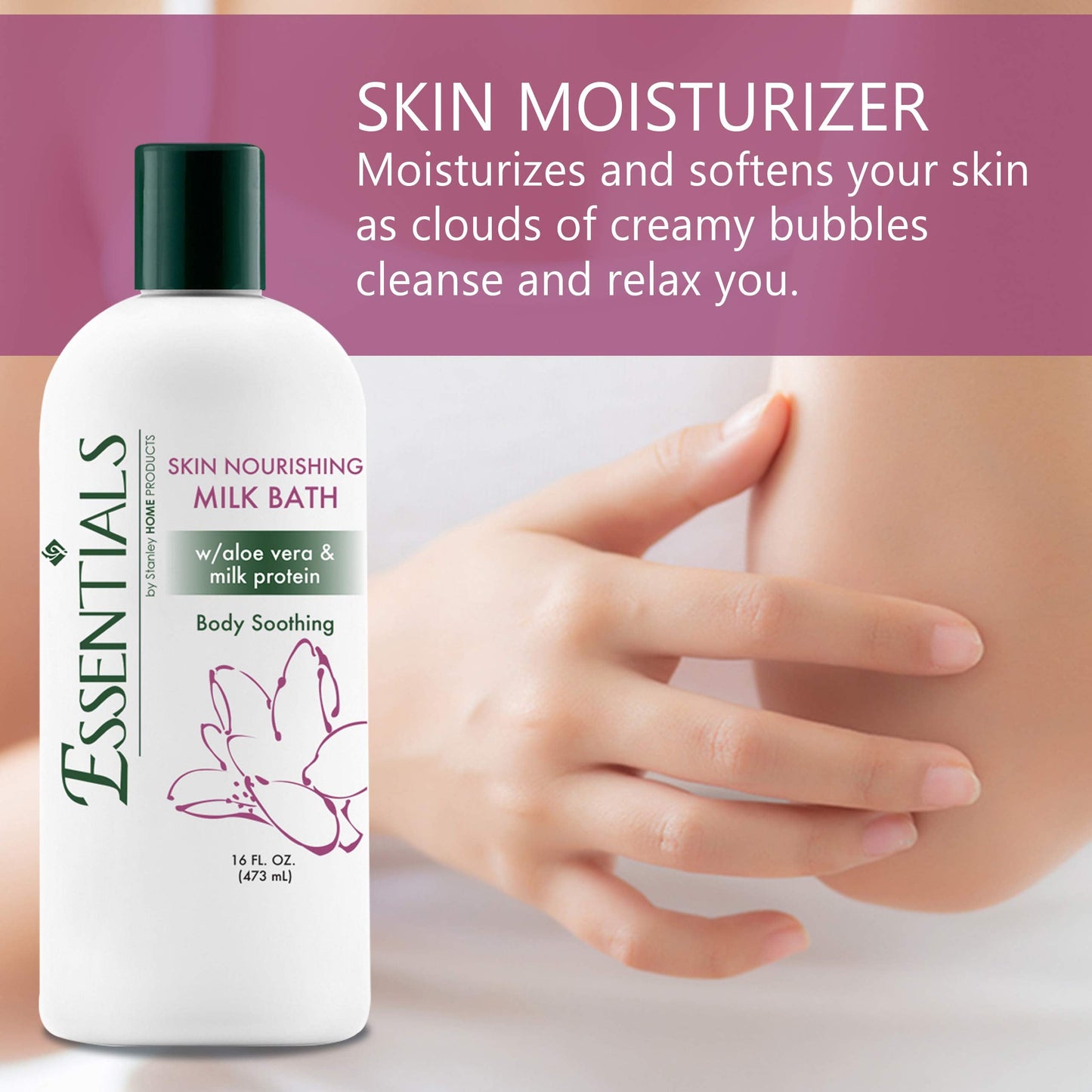 Stanley Home Products A6808 Essentials Nourishing Milk Bath for Spa & Home - Skin Moisturizer & Softener - Light, Fresh Fragrance - 16 Fl. Oz (Pack Beauty and Personal Care STANLEY HOME PRODUCTS