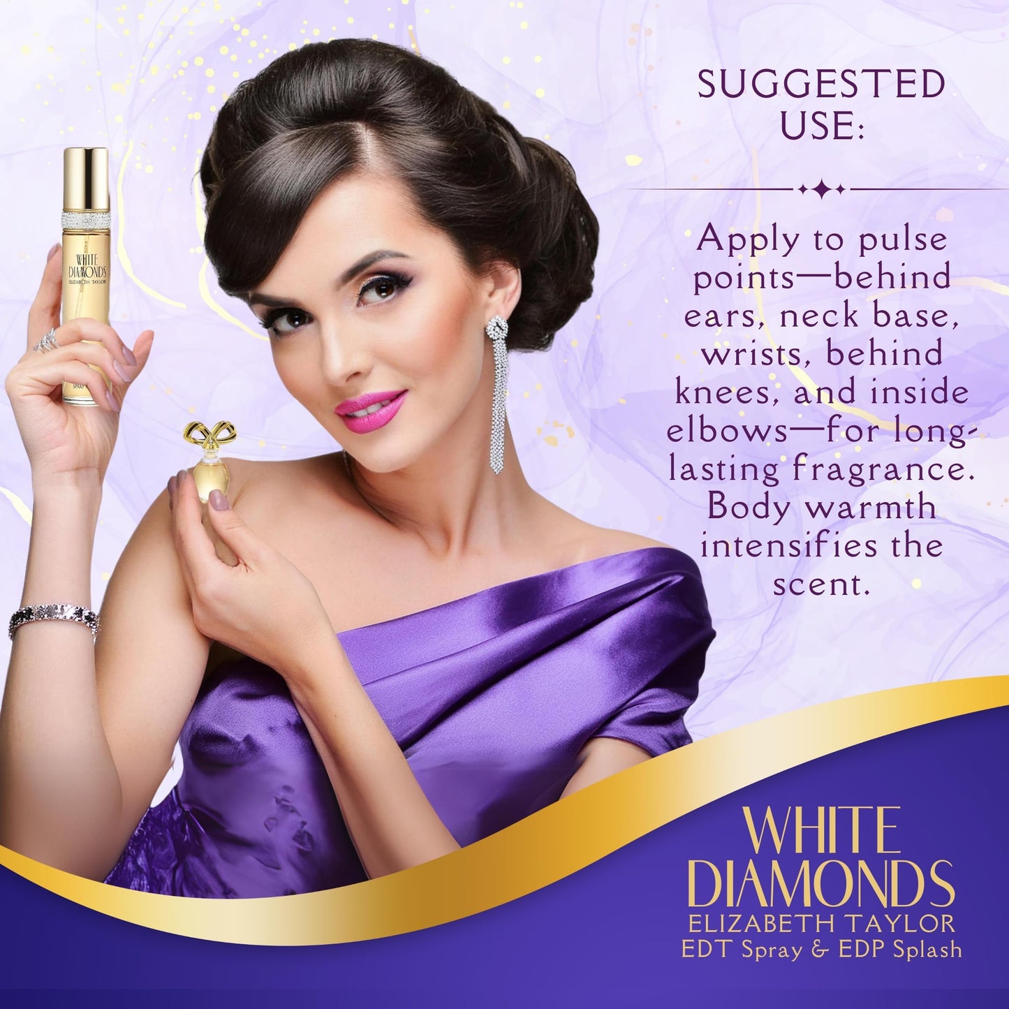 Elizabeth Taylor White Diamonds Perfume for Women Gift Set 4 Piece Beauty & Personal Care Elizabeth Taylor