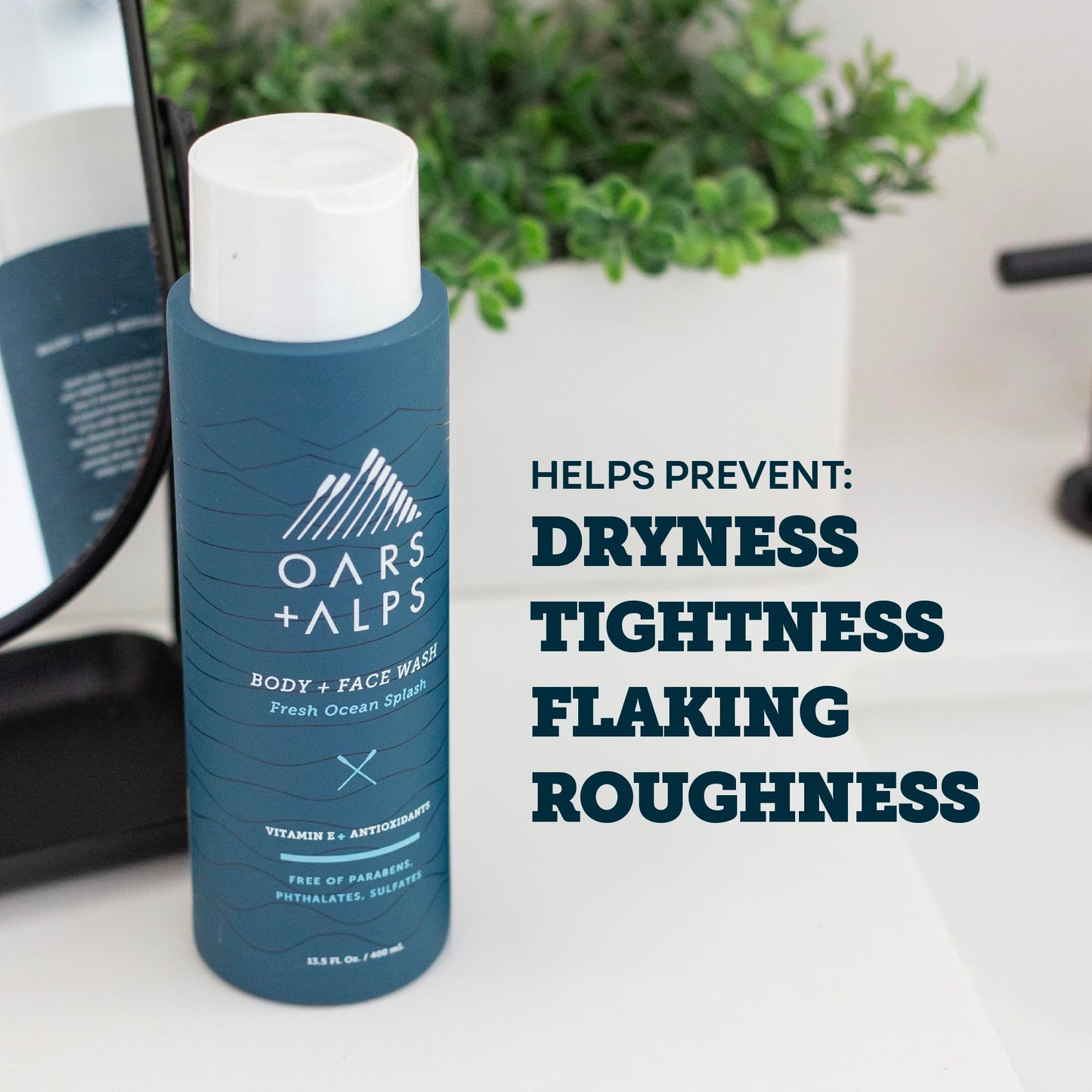 Oars + Alps Body Wash for Men, Mens Body Wash & Face Cleanser with Vitamin E & Antioxidants, Moisturizing, Paraben & Sulfate Free Cleanser, Fresh Beauty & Personal Care Oars + Alps
