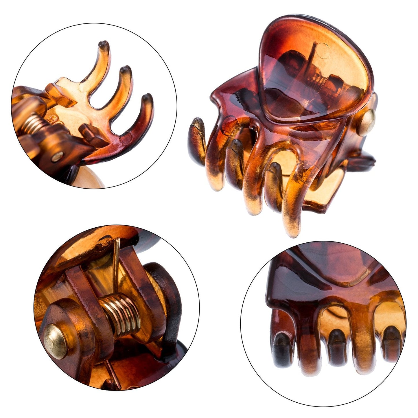 HOTOP 24 Pcs Mini Hair Claws Clips, Small Non Slip Plastic Jaw Clips for Girls and Women (Coffee) Beauty & Personal Care Hotop