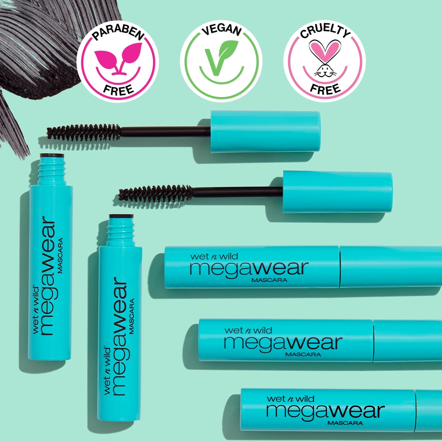 wet n wild Enhance and Define Megawear Mascara, Gentle Gel Volumizing Formula that Promotes Full & Healthy Lashes, Enriched with Soy Protein Beauty & Personal Care wet n wild