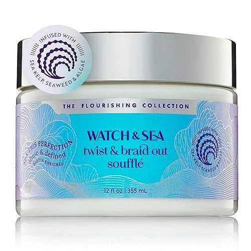 Watch & Sea Twist & Braid Out Soufflé - Nourishing Ingredients with Seaweed and Sea Kelp - Twist and Braid Cream for All Hair Types - 12 oz Beauty & Personal Care WATCH & SEA BEAUTY