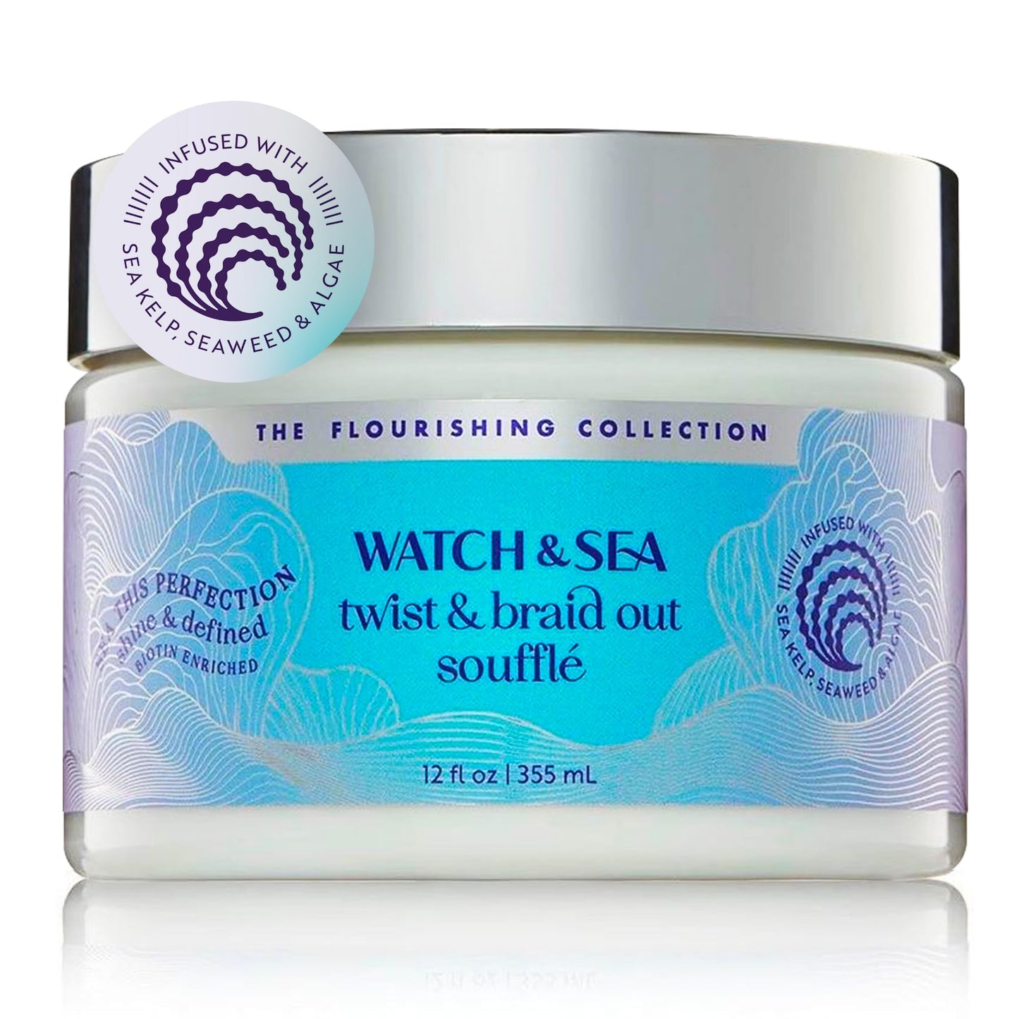Watch & Sea Twist & Braid Out Soufflé - Nourishing Ingredients with Seaweed and Sea Kelp - Twist and Braid Cream for All Hair Types - 12 oz Beauty & Personal Care WATCH & SEA BEAUTY
