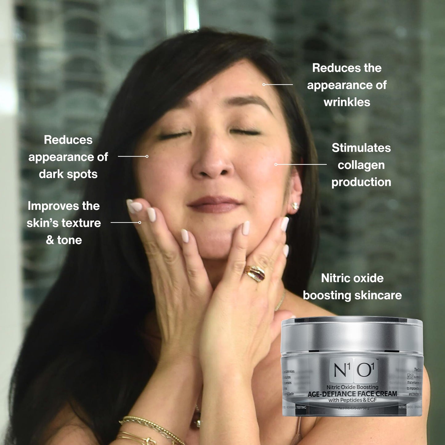 N1O1 Moisturizer Face Cream - Day & Night Face Moisturizer with Nitric Oxide, Peptide Complex, Epidermal Growth Factor - Tightening & Firming Skin Beauty & Personal Care N1O1