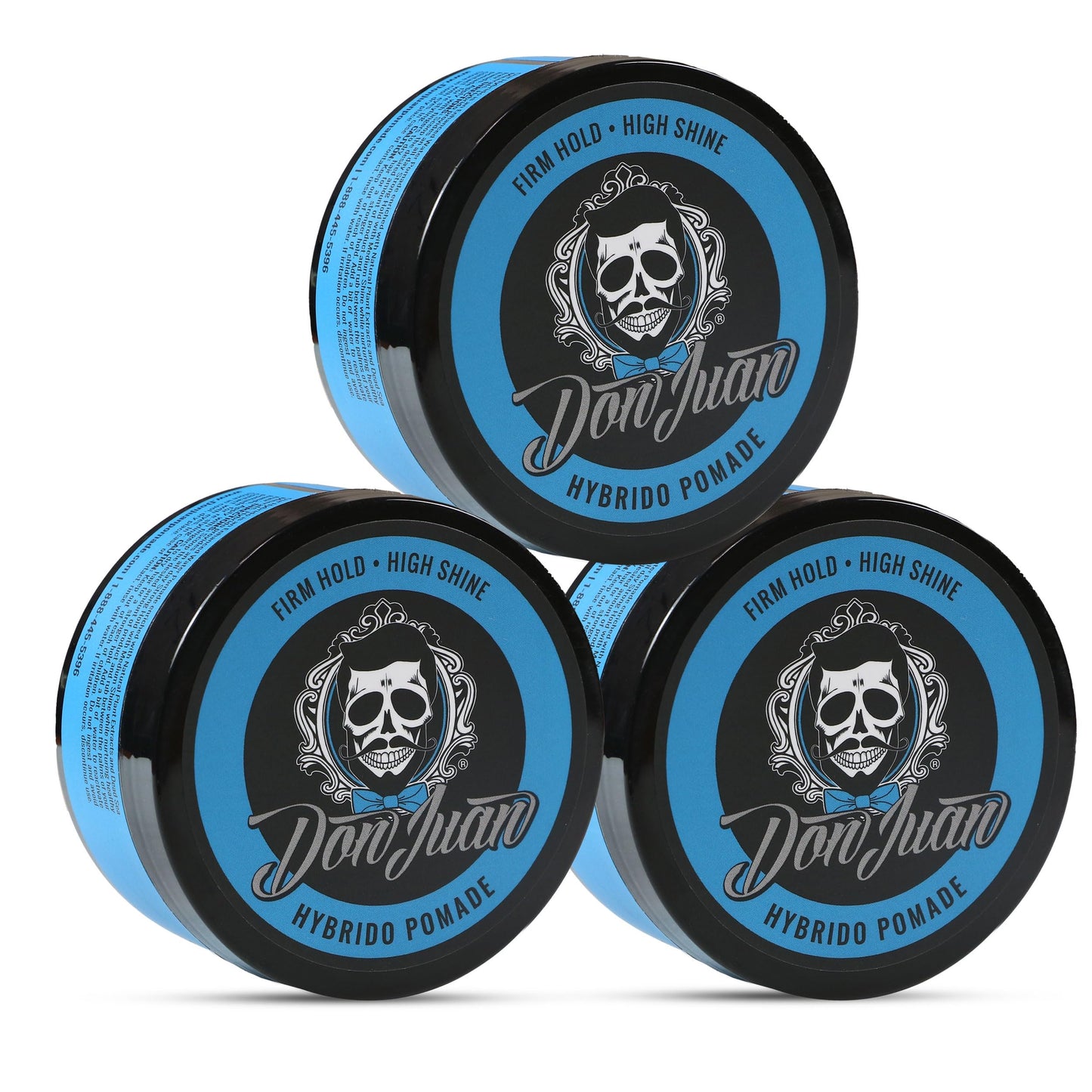 Don Juan Hybrido Pomade 3-Pack (4oz Each) | Water-Based Strong Hold, High Shine | With Plant Extracts & Ocean Minerals, Sea Breeze Scent Beauty & Personal Care Don Juan