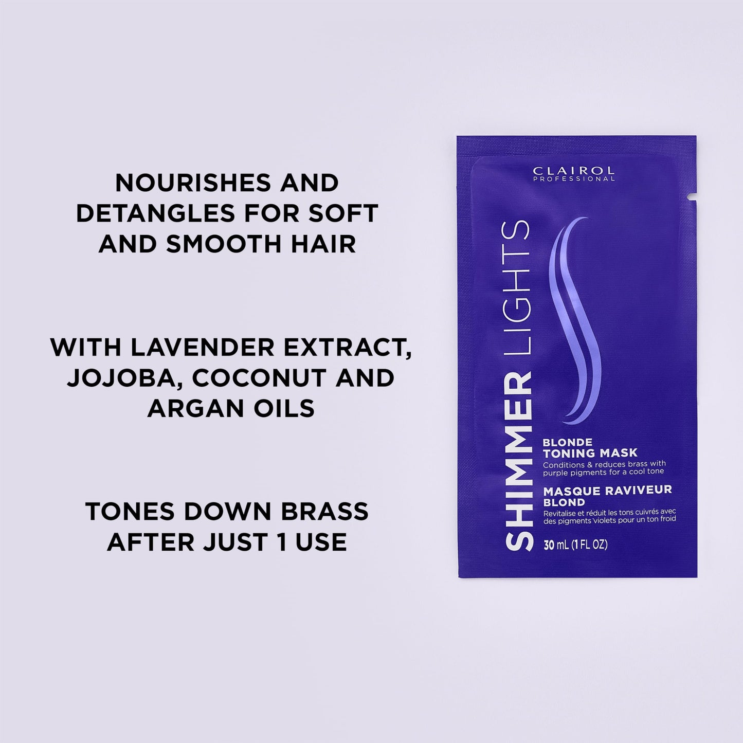 Clairol Professional Shimmer Lights Violet Toning Mask 30mL Beauty and Personal Care Clairol Professional