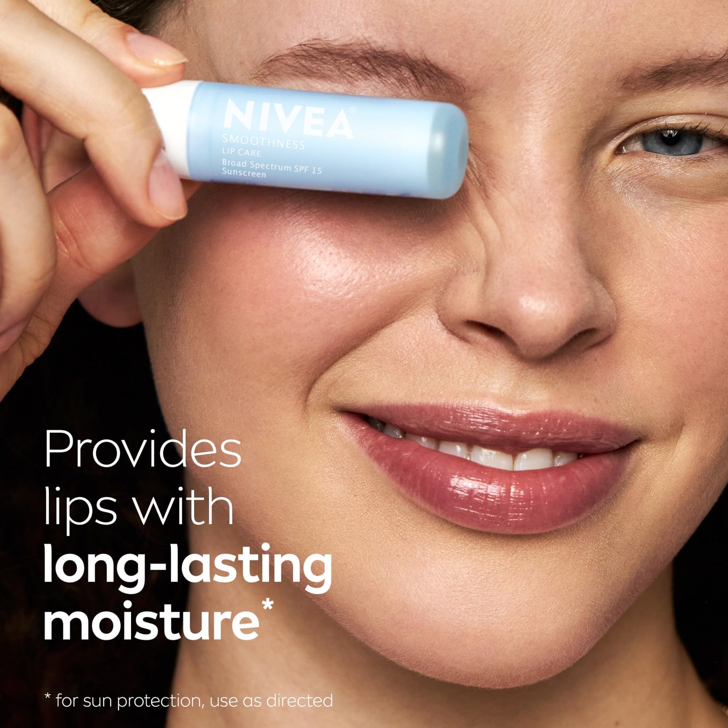 NIVEA Smoothness Lip Care, Sunscreen Lip Balm with SPF 15 Broad Spectrum, Shea Butter, Nourishing Oils and Vitamin C & E, 3-in-1 Moisture, Repair (for Beauty and Personal Care NIVEA