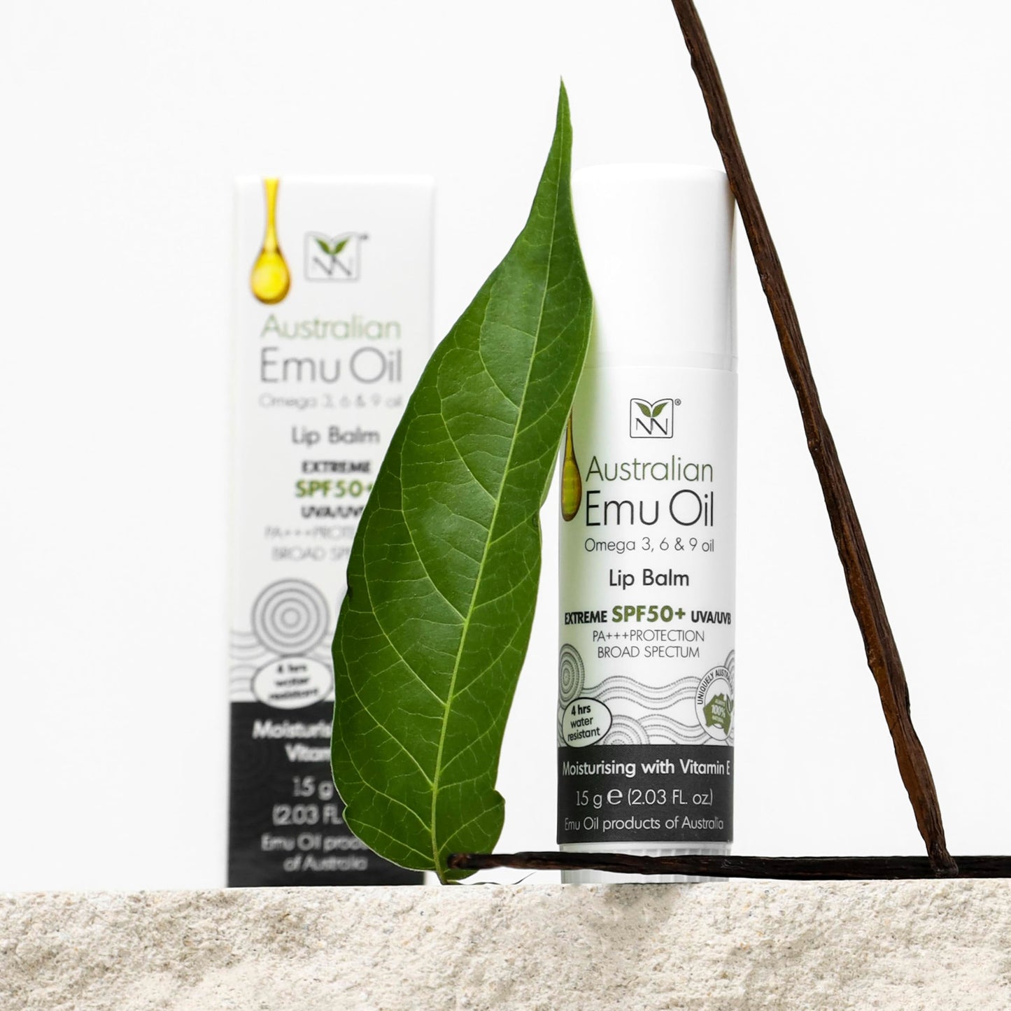 YNN Emu Oil Moisturizing Lip Balm with Extreme SPF50+ Sun Protection - 4-Hour Water Resistant, Fortified with Vitamin E, Amino Acids & Omega 3, 6 & 9 Beauty and Personal Care Y Not Natural
