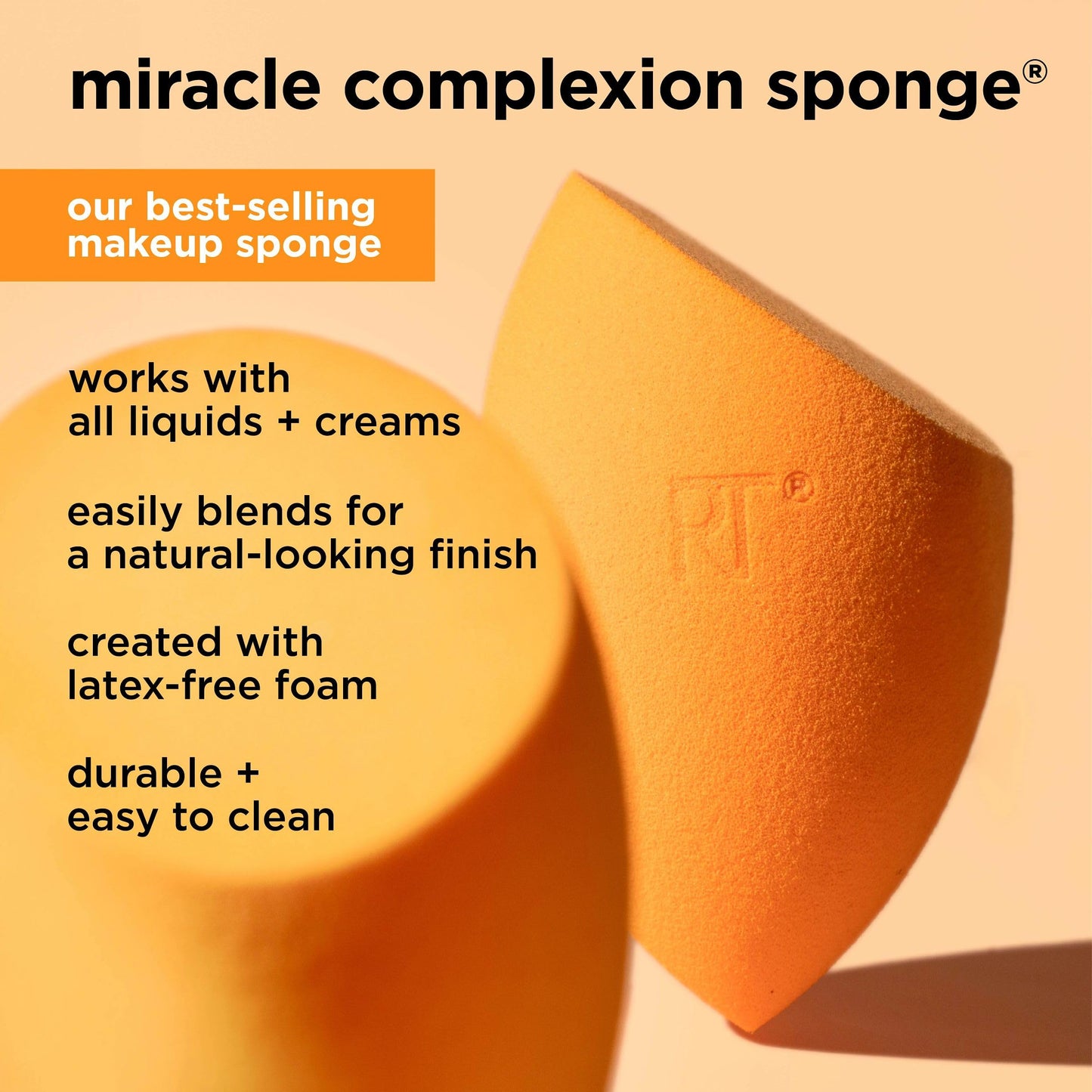 Real Techniques Iconic Blend + Set Makeup Sponge Duo, Makeup Blending Sponges, For Liquid, Cream, & Powder, Cloud Skin, Powder Sponge & Foundation Beauty & Personal Care Real Techniques