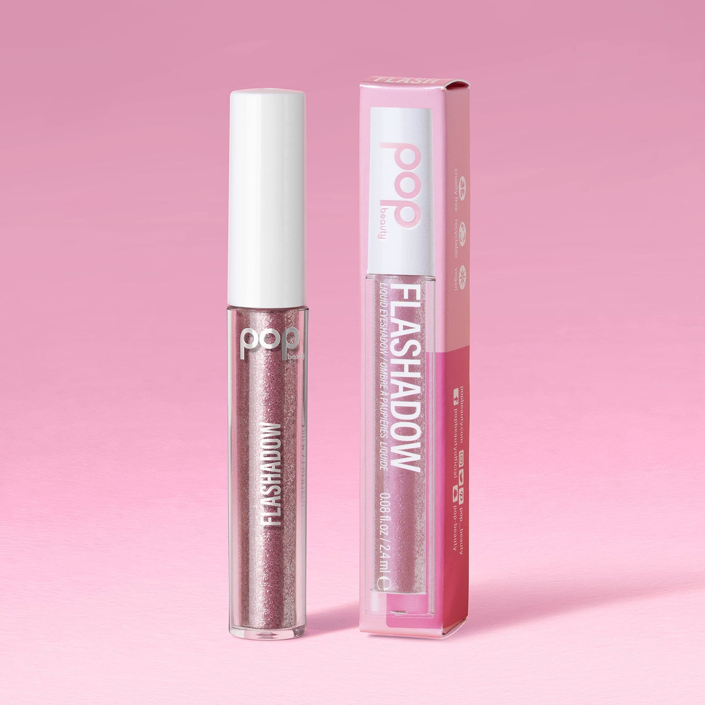 POPBEAUTY Flashadow - Pink Flash | Liquid Glitter Eyeshadow | Add Sparkle To Eye Makeup Or Highlighter | 2.4 Ml Beauty & Personal Care POP Beauty