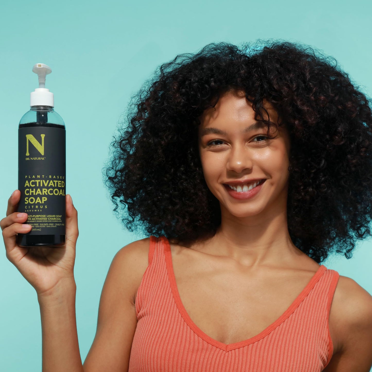 Dr. Natural Activated Charcoal Liquid Soap - Combat Acne and Blemishes - Deep Cleansing Body Wash - Gentle Body Soap for Clear Skin - Citrus - 16 oz Beauty & Personal Care Dr. Natural