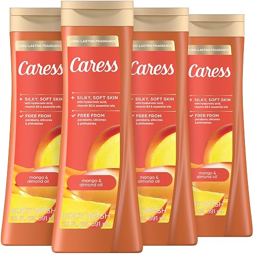Caress Mango & Almond Oil Body Wash, 20 fl oz, 4 Pack Beauty & Personal Care Caress