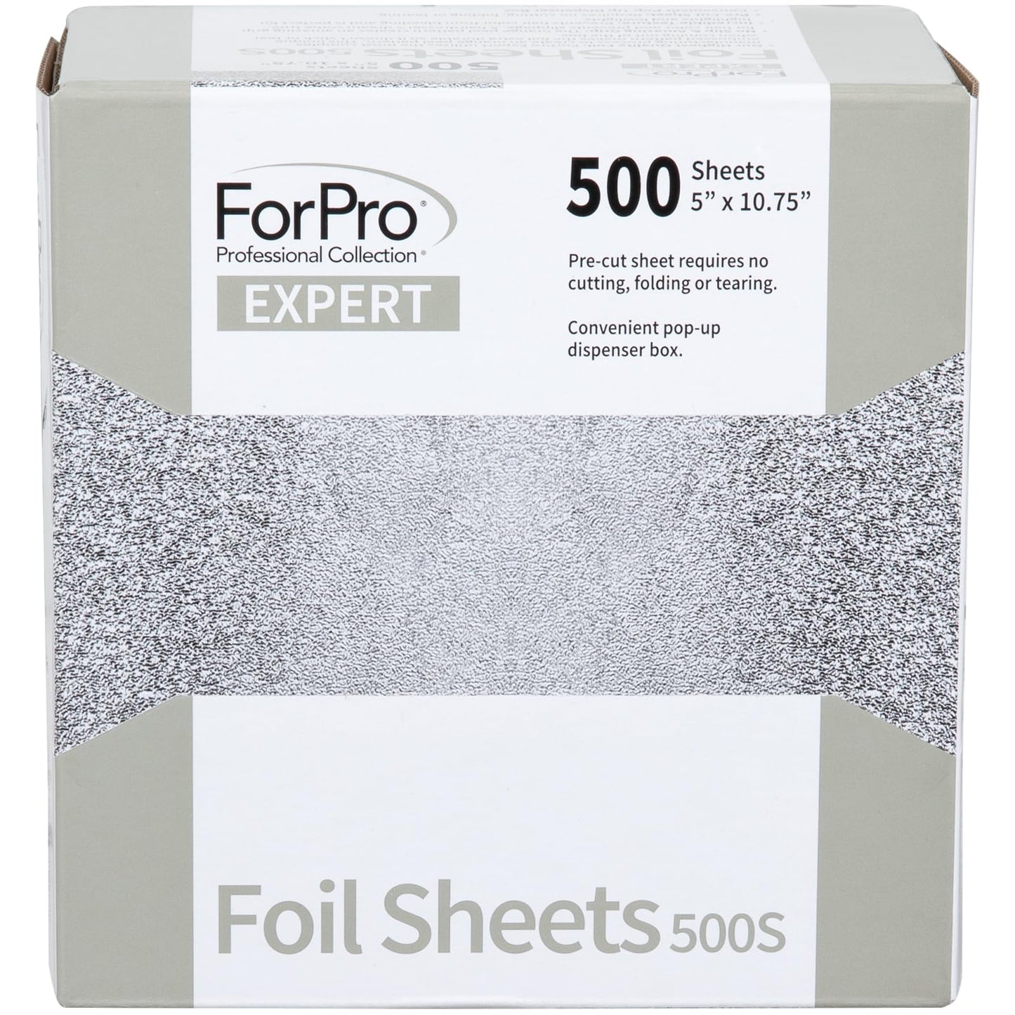 ForPro Professional Collection Expert Embossed Foil Sheets 500S, Aluminum Foil, Pop-Up Foil Dispenser, Hair Foils for Color Application Beauty & Personal Care ForPro Professional Collection